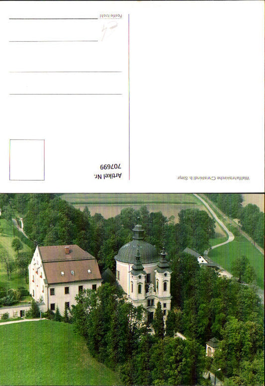 707699 Aerial photograph of the pilgrimage church of Christkindl near Steyr