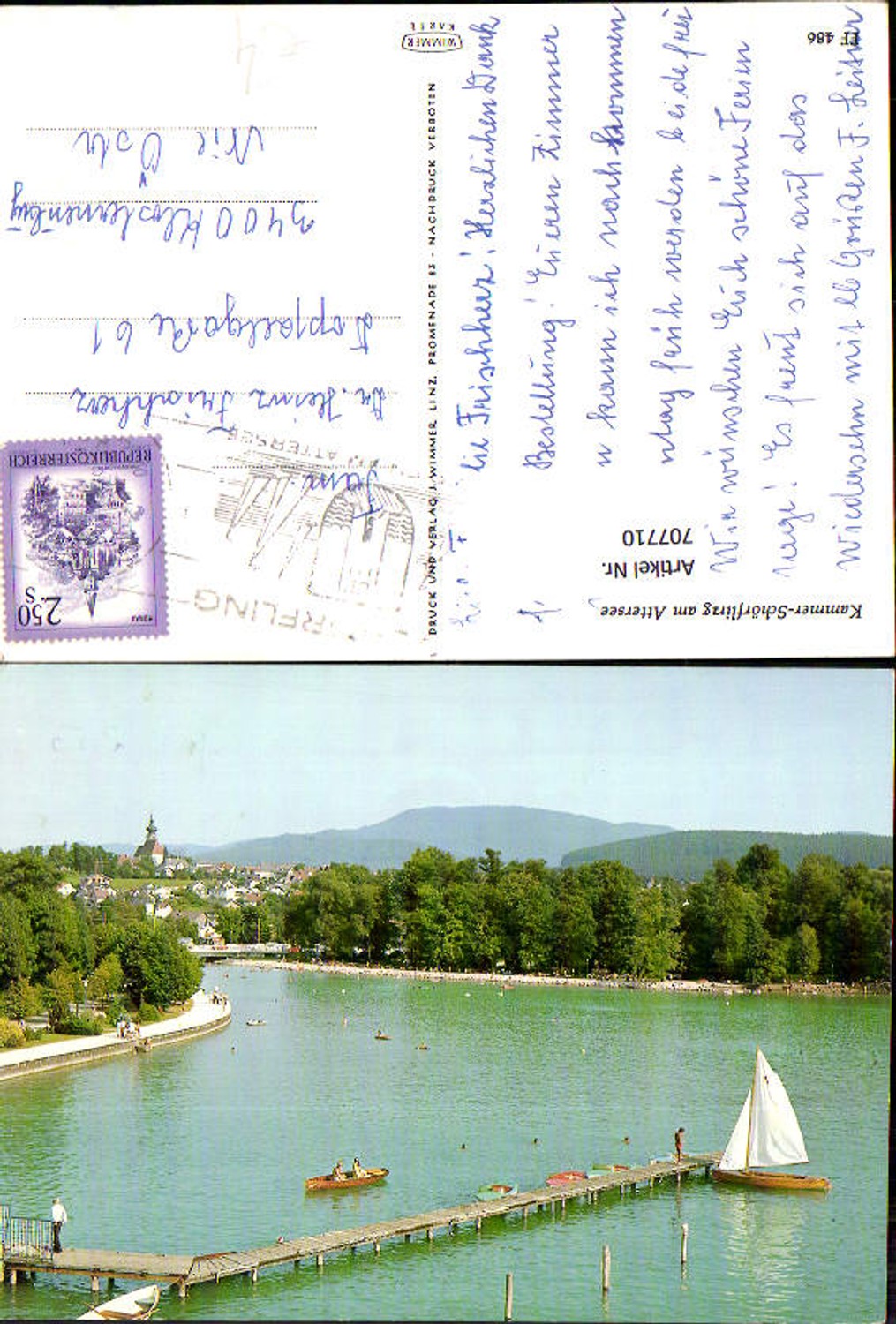 707710 Kammer Schörfling am Attersee View with sailboat