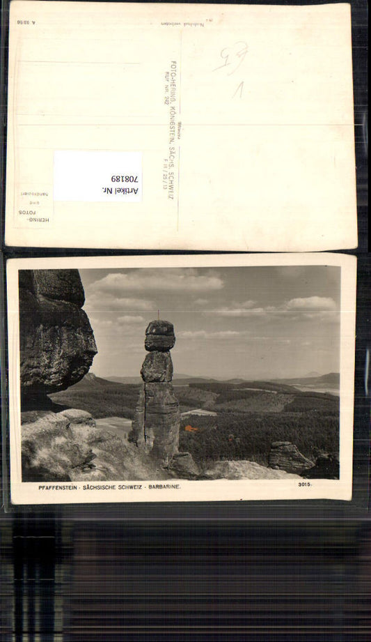 708189 Foto Hering 3015 Sächsische Schweiz Pfaffenstein Barbarine Königstein
