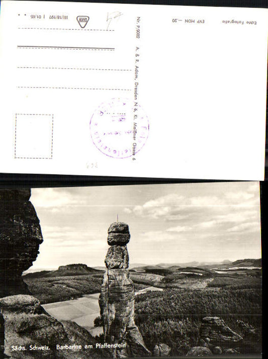 708191 Sächsische Schweiz Pfaffenstein Barbarine Königstein
