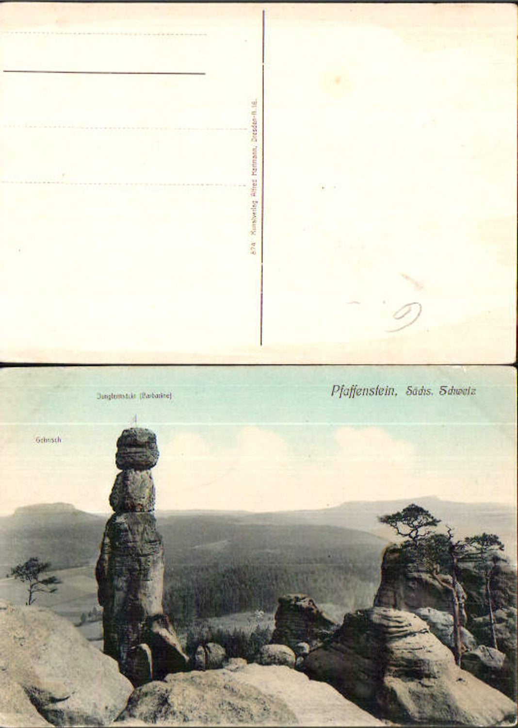 708199 Sächsische Schweiz Pfaffenstein Barbarine Königstein