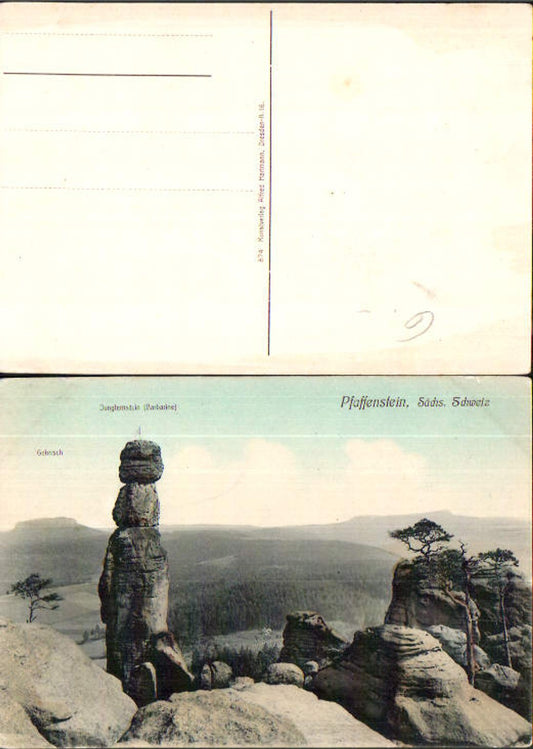 708199 Sächsische Schweiz Pfaffenstein Barbarine Königstein