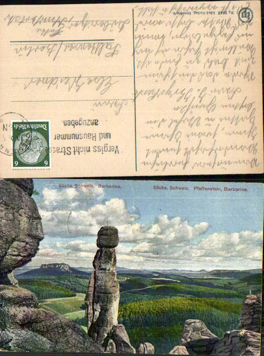 708202 Sächsische Schweiz Pfaffenstein Barbarine Königstein
