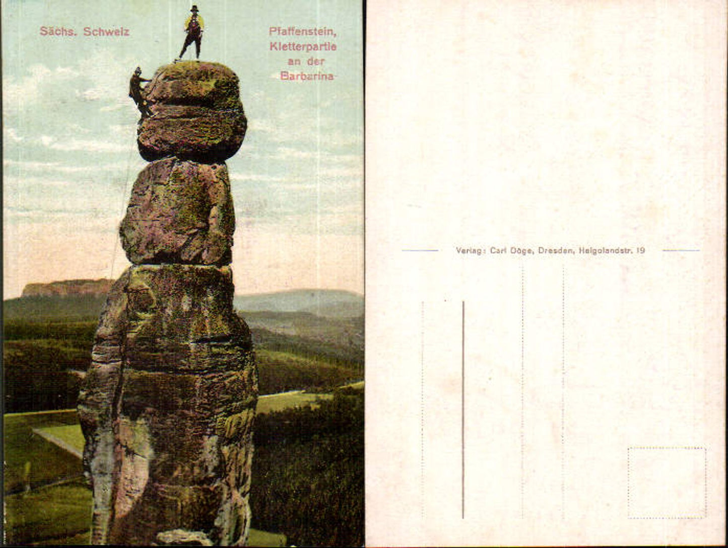 708227 Sächsische Schweiz Pfaffenstein Barbarine Königstein