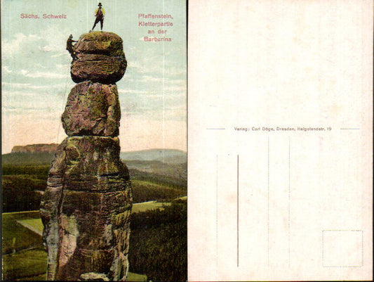 708227 Sächsische Schweiz Pfaffenstein Barbarine Königstein
