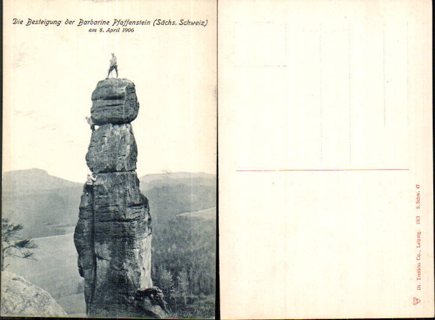 Sächsische Schweiz Pfaffenstein Barbarine Königstein pub Trenkler & Co. S.Schw. 47