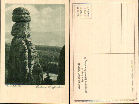 708256 Th. O. Hofmeister Sächsische Schweiz Pfaffenstein Barbarine Königstein