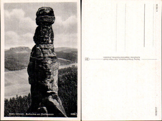 708265 Sächsische Schweiz Pfaffenstein Barbarine Königstein