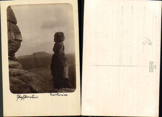 708276 seltene Foto-AK Sächsische Schweiz Pfaffenstein Barbarine Königstein