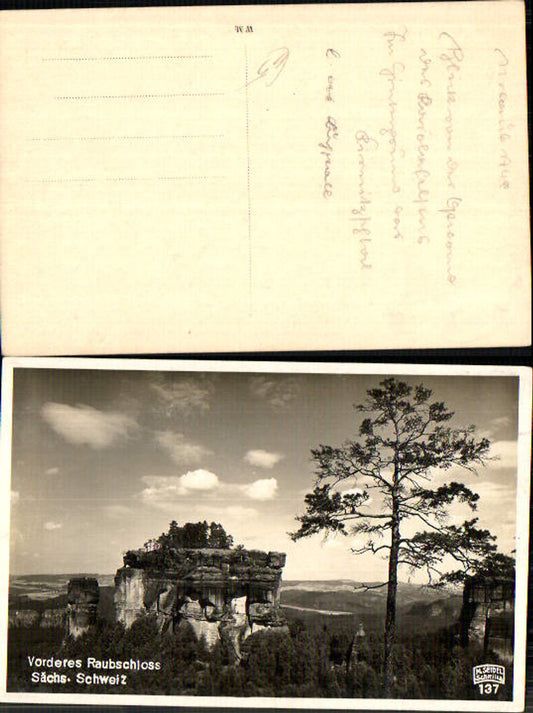 708281 Sächsische Schweiz Pfaffenstein Königstein Vorderes Raubschloss