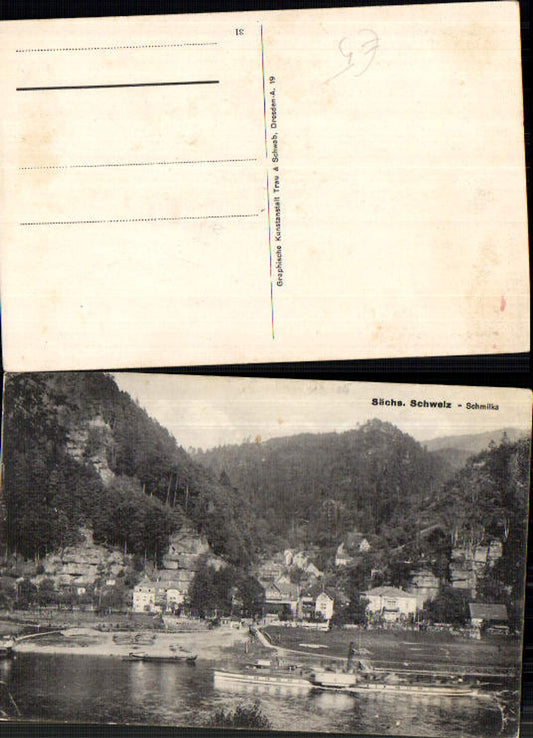 708345 Sächsische Schweiz Rathen Königstein Schmilka Dampfer Elbe