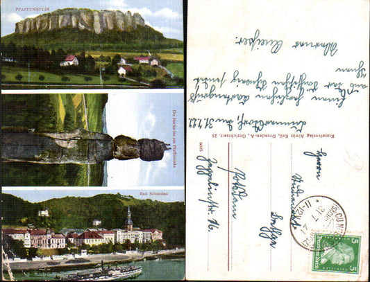 708385 Sächsische Schweiz Königstein Barbarine Pfaffenstein Schandau