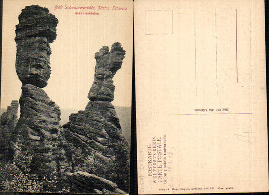 708386 Sächsische Schweiz Königstein Herkulessäulen Rathen Schandau