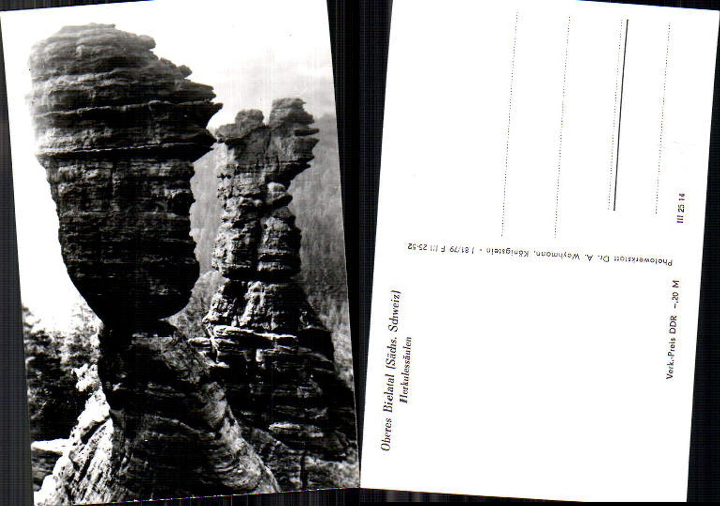 708397 Sächsische Schweiz Königstein Bielatal Herkulessäulen Gesteinsformation