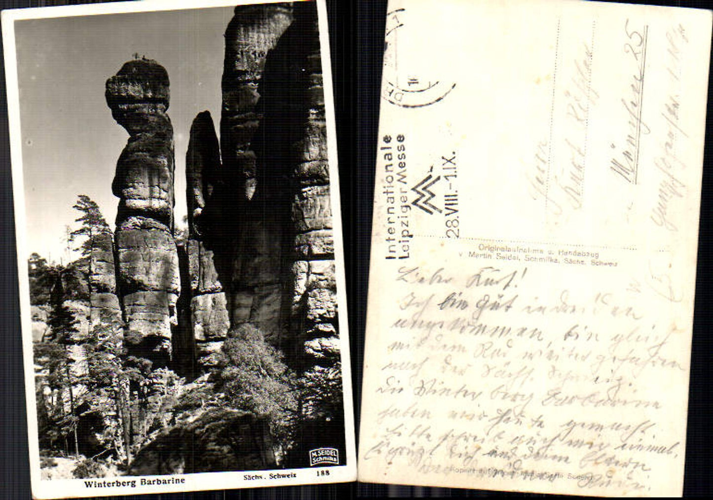 Sächsische Schweiz Königstein Barbarine Pfaffenstein Winterberg pub Seidel 188