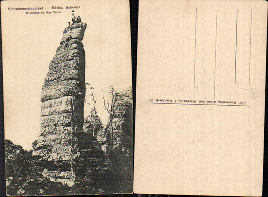 708405 Sächsische Schweiz Rathen Königstein Kletterer Schrammsteine
