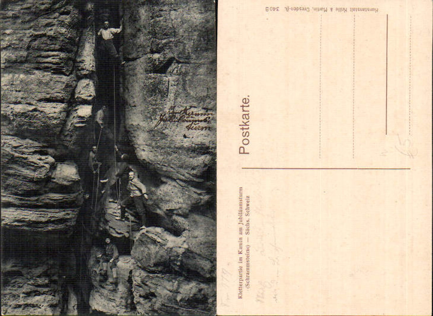 708406 Sächsische Schweiz Rathen Königstein Kletterer Schrammsteine