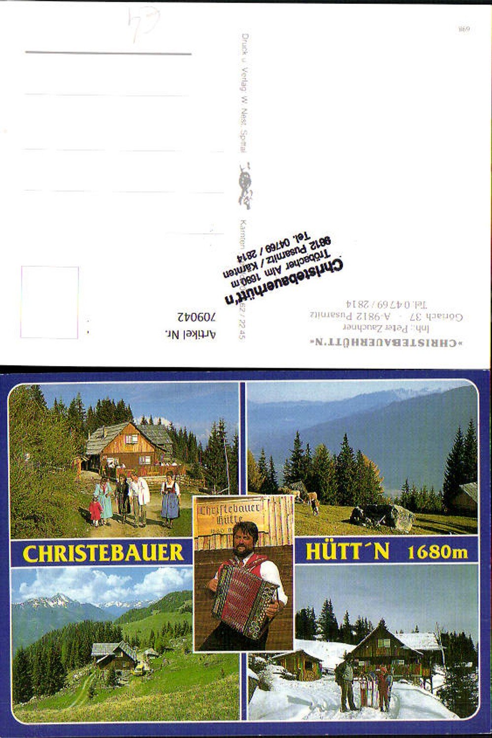 709042 Mehrbild AK Pusarnitz Christebauerhüttn Ziehharmonika