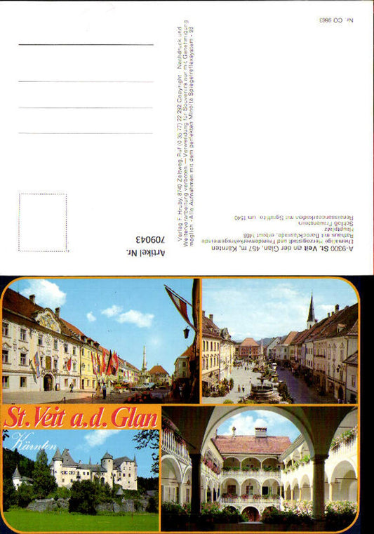 709043 Multi-image AK St. Veit an der Glan Town Hall Main Square Frauenstein Castle