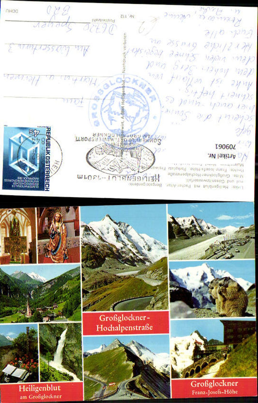 709061 Multi-image AK Grossglockner High Alpine Road Heiligeblut Marmots Pasterze Glacier