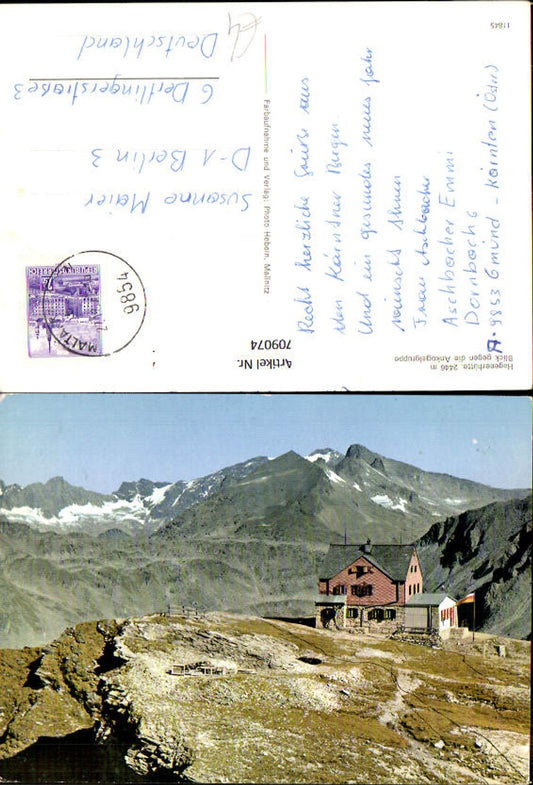 709074 Hagenerhütte Blick geg. d. Ankogelgruppe Mallnitz
