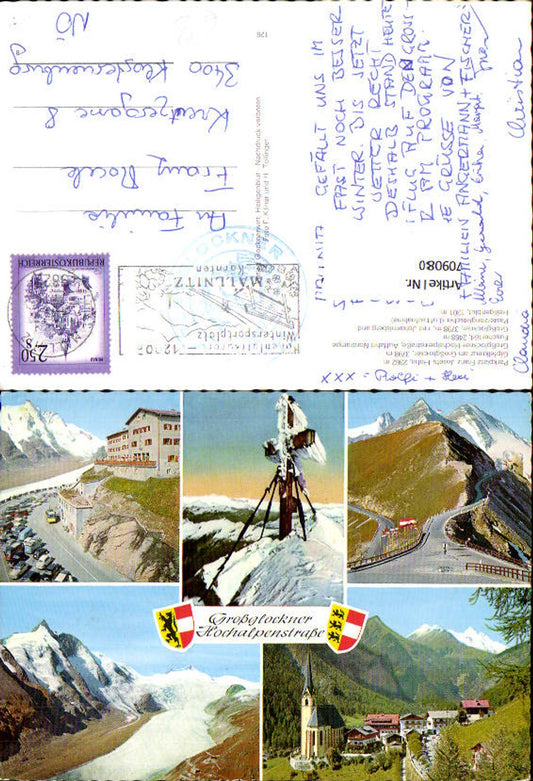 709080 Mehrbild AK Großglockner Hochalpenstraße Heiligenblut Pasterze Gipfelkreuz Parkplatz