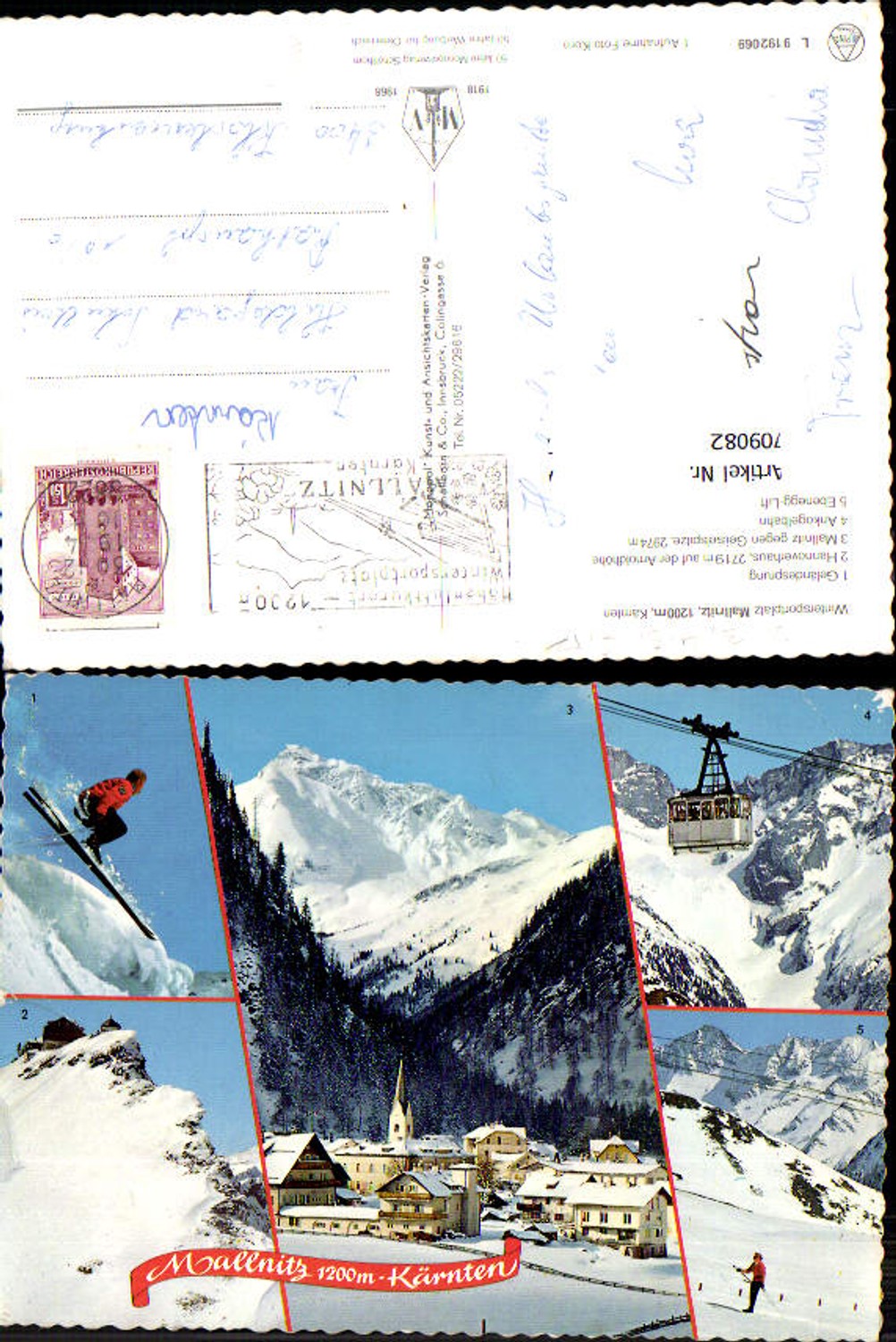 709082 Mehrbild AK Mallnitz Wintersport Seilbahn Gondel