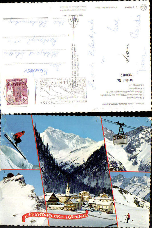 709082 Mehrbild AK Mallnitz Wintersport Seilbahn Gondel