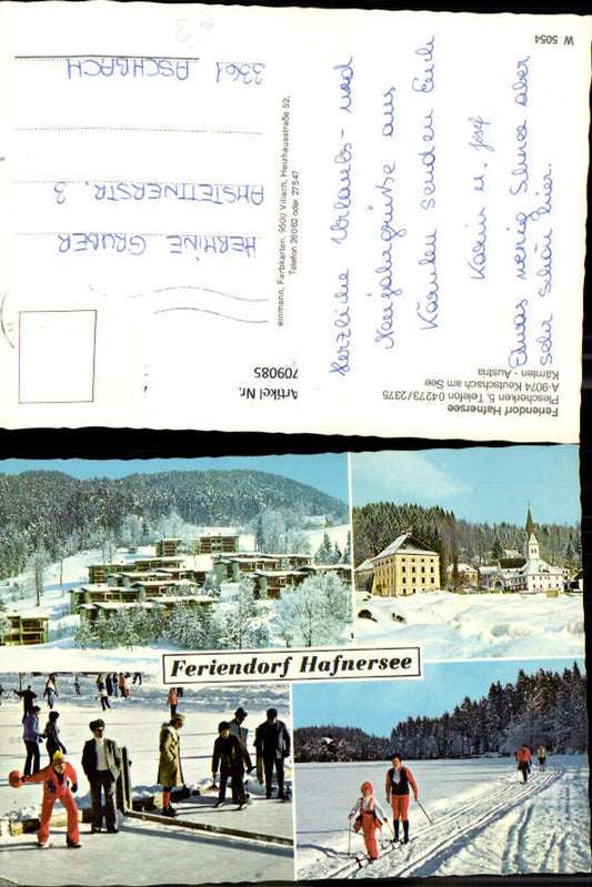 709085 Mehrbild AK Feriendorf Hafnersee Keutschach am See Wintersport Langlaufen