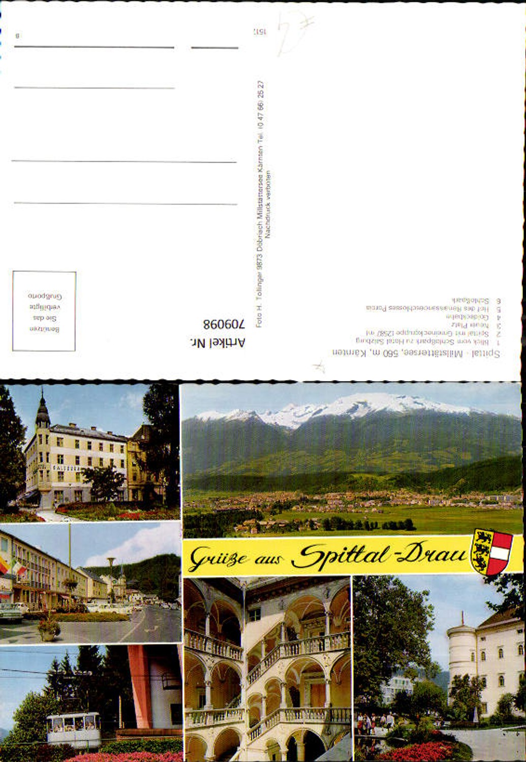 709098 Mehrbild AK Spittal Millstättersee Goldeckbahn Schlosspark Schloss Porcia
