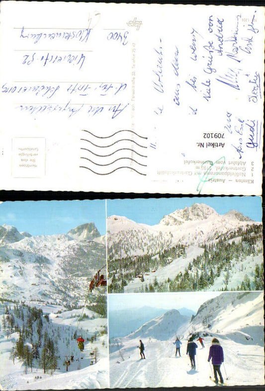 709102 Mehrbild AK Nassfeld Naßfeldpanorama Gartnerkofellift Gartnerkofel Wintersport