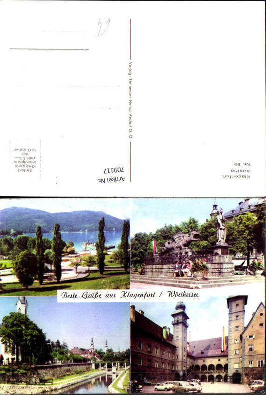 709117 Multi-image AK Klagenfurt Wörthersee Lindwurm Ship Steamer