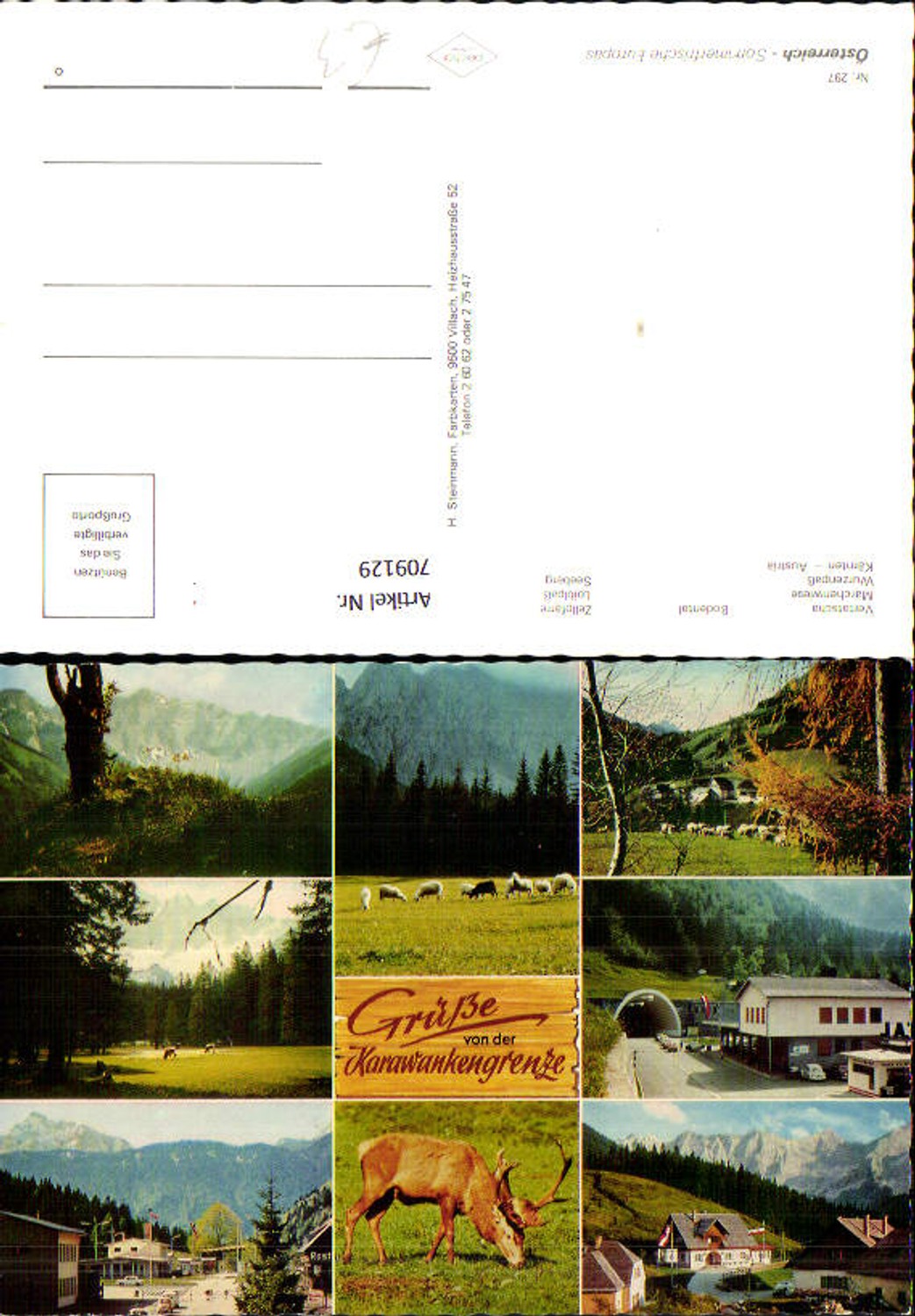 709129 Multi-image AK Vertatscha Wurzenpass Zellpfarre Loiblpass Seeberg Bodental
