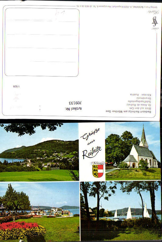 709133 Multi-image AK Reifnitz on Lake Wörthersee St. Anna ob Reifnitz Boat landing beach scene