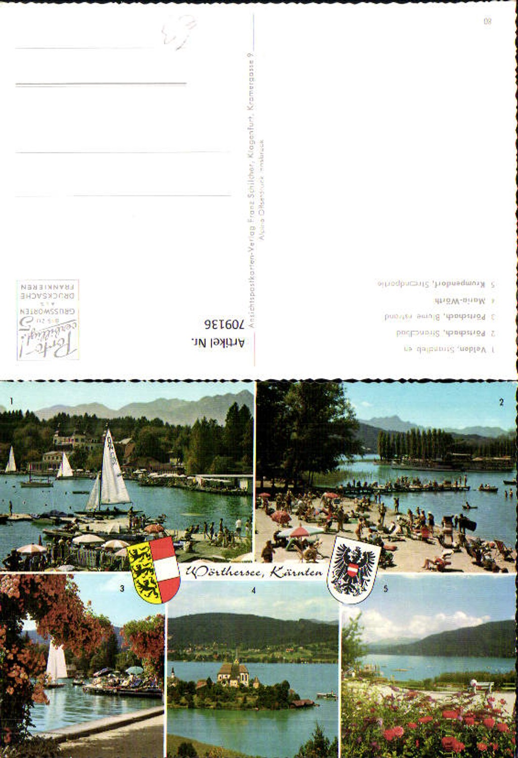 709136 Multi-image AK Velden Pörtschach Maria Wörth Krumpendorf Sailing Lake Wörthersee