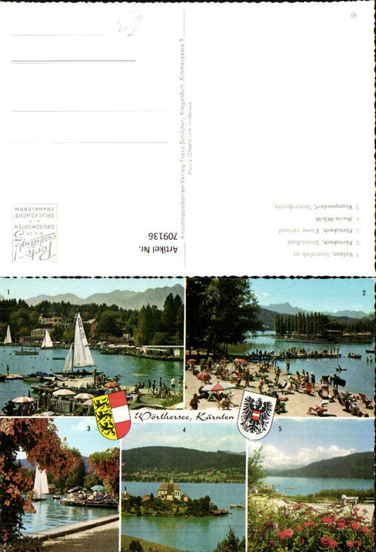 709136 Multi-image AK Velden Pörtschach Maria Wörth Krumpendorf Sailing Lake Wörthersee