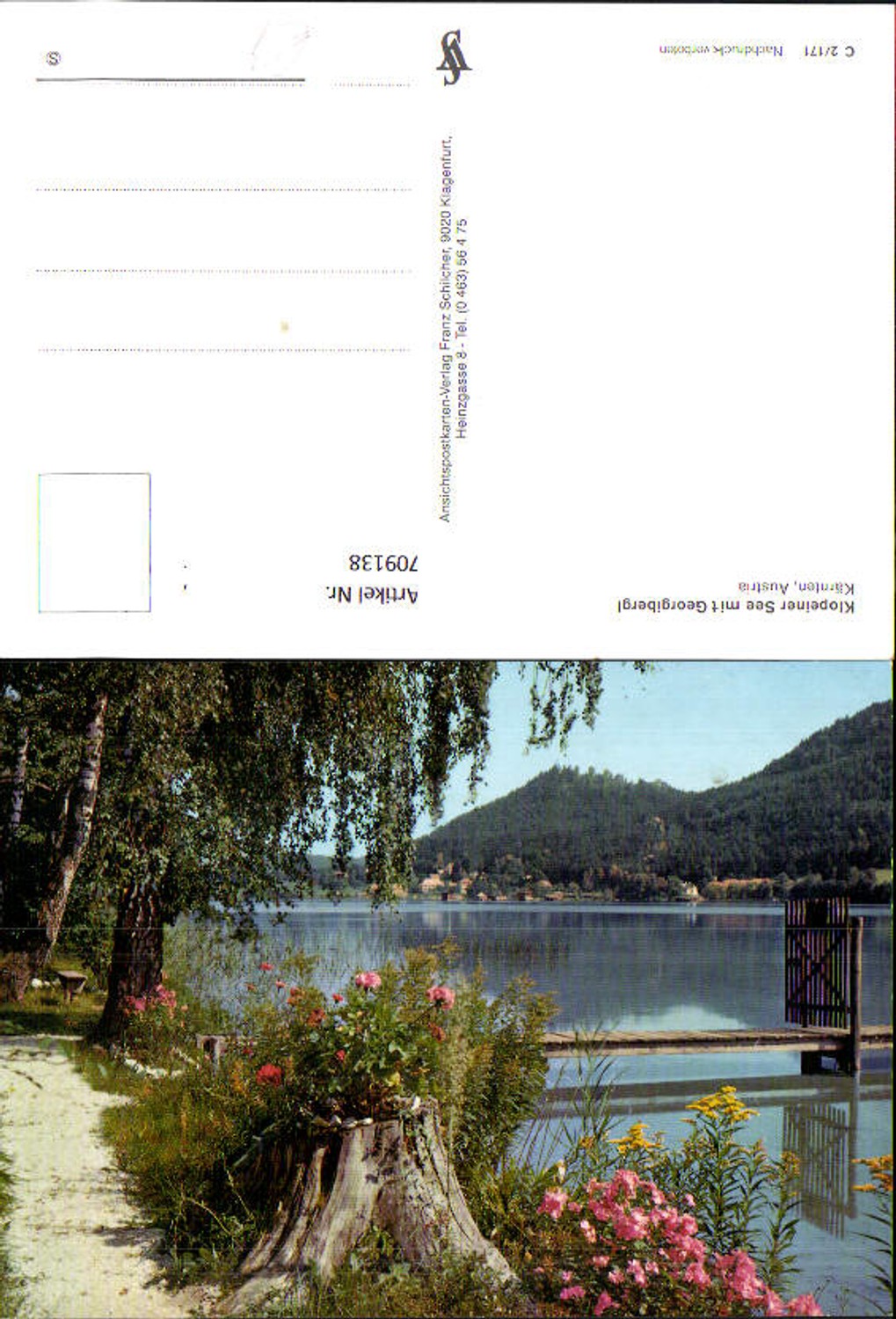 709138 Klopeiner See with Georgibergl, shore view of Klopeinersee