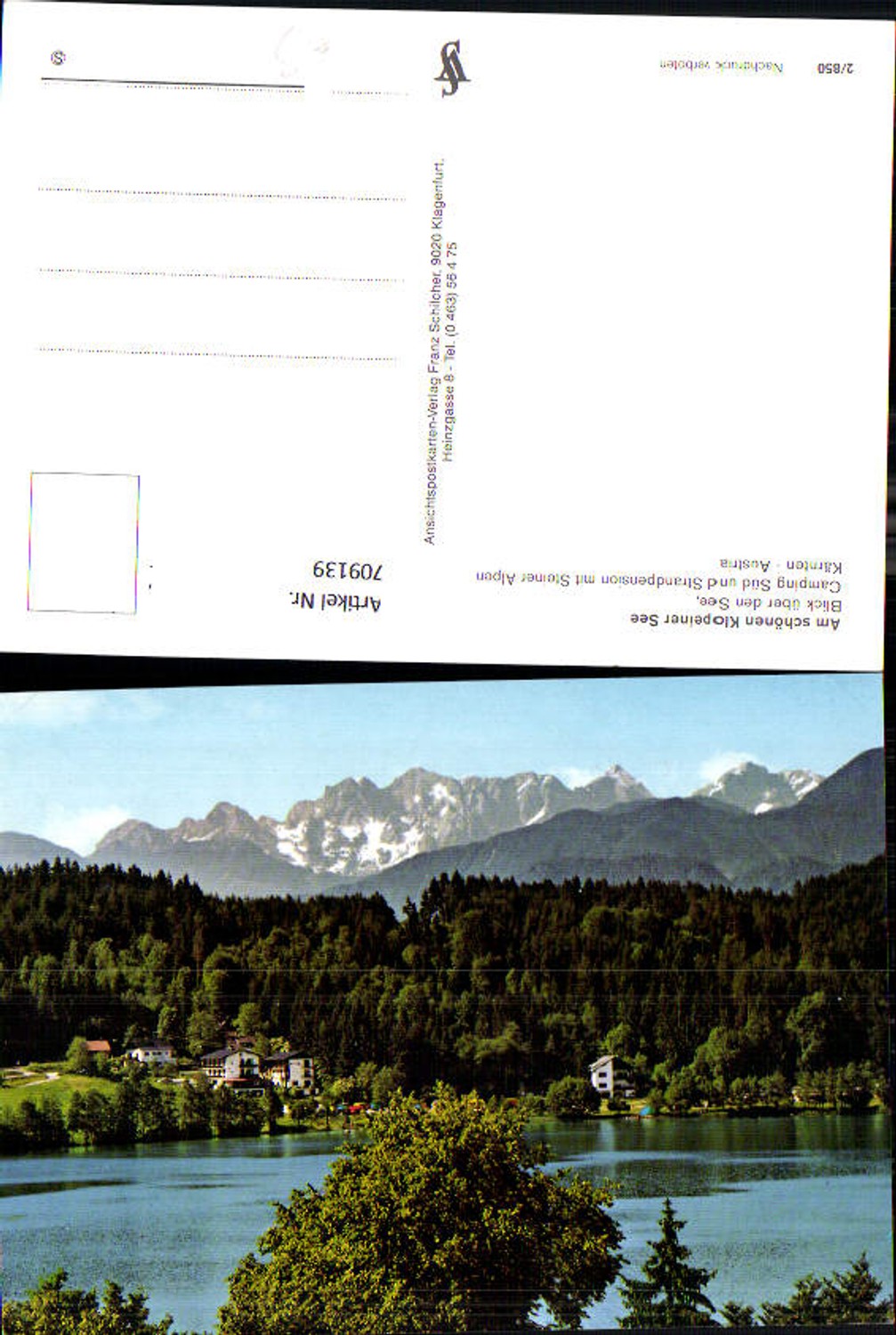 709139 Klopeinersee Camping Süd Strandpension with Steiner Alps