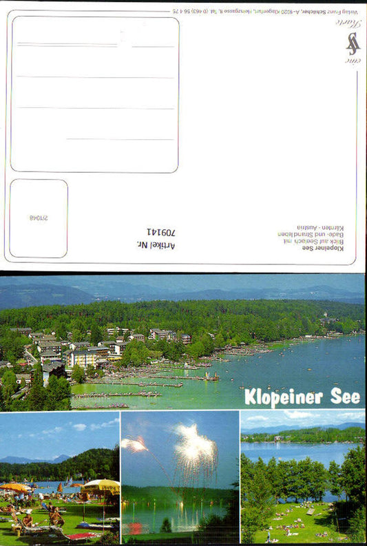 709141 Multi-image AK Klopeiner See Seelach Beach life Fireworks Klopeinersee