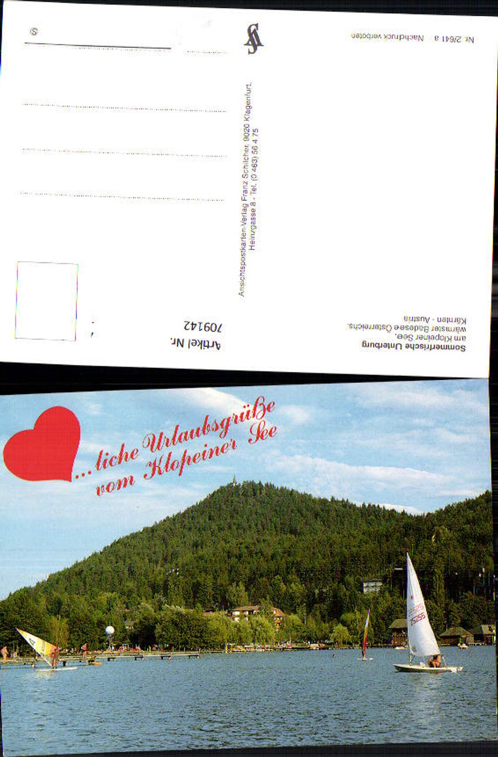 709142 Unterburg Klopeinersee Sailboat Windsurfing