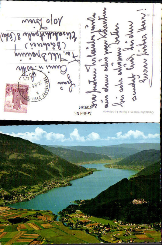 709164 Ossiachersee with ruins Landskron Bodensdorf a. Lake Ossiach