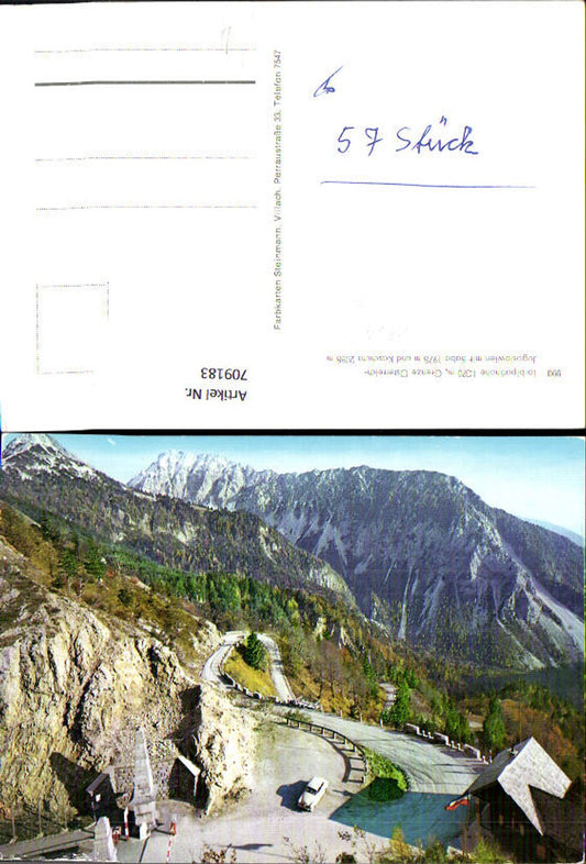 709183 Loibl Pass height with Baba and Koschuta Ferlach border crossing