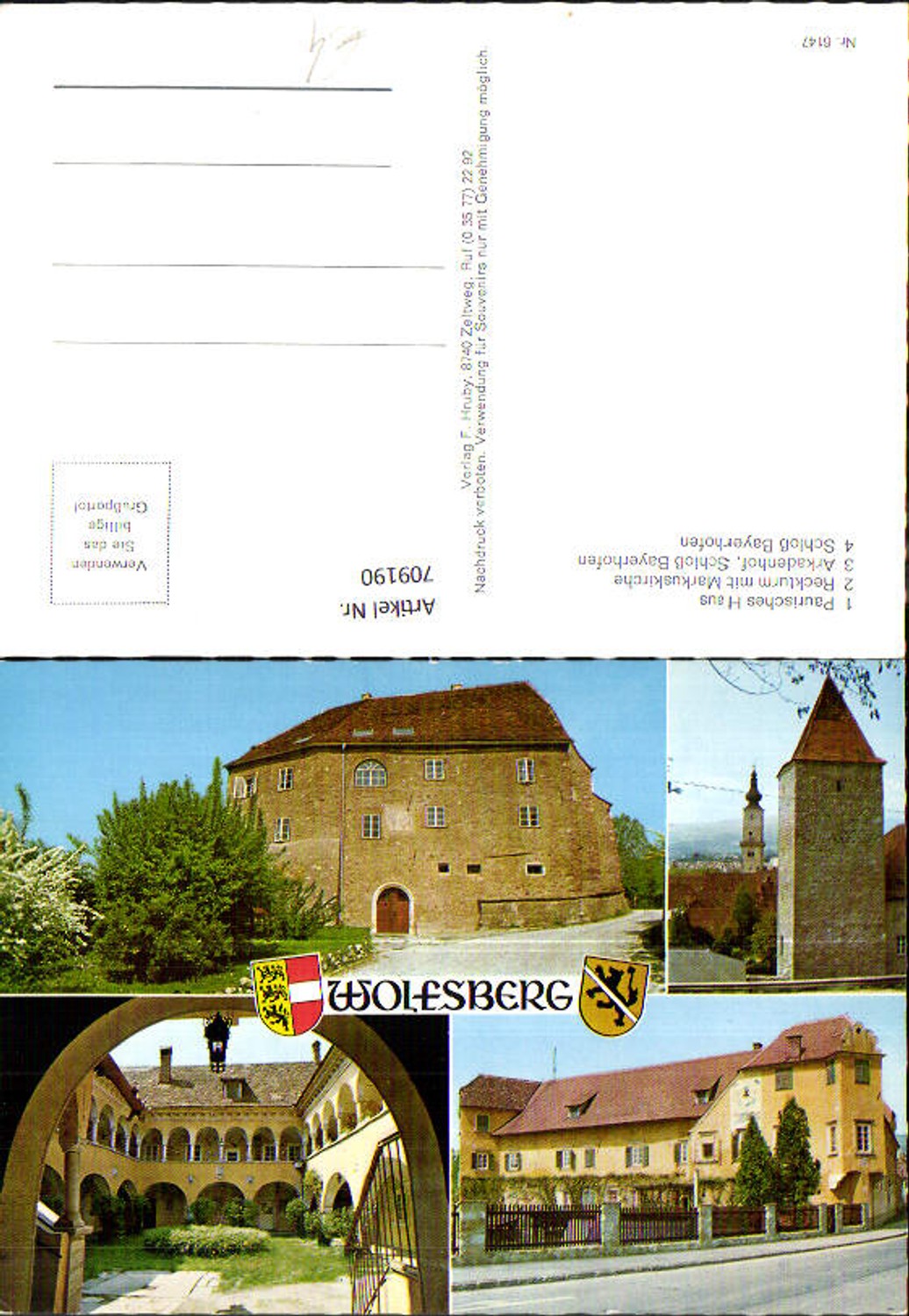 709190 Multi-image AK Wolfsberg Moorish House Reckturm Arcade Courtyard Bayerhofen Castle