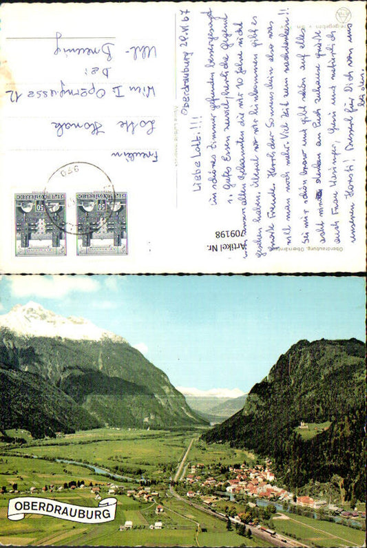 709198 Aerial photograph of Oberdrauburg pub Alpine aerial view