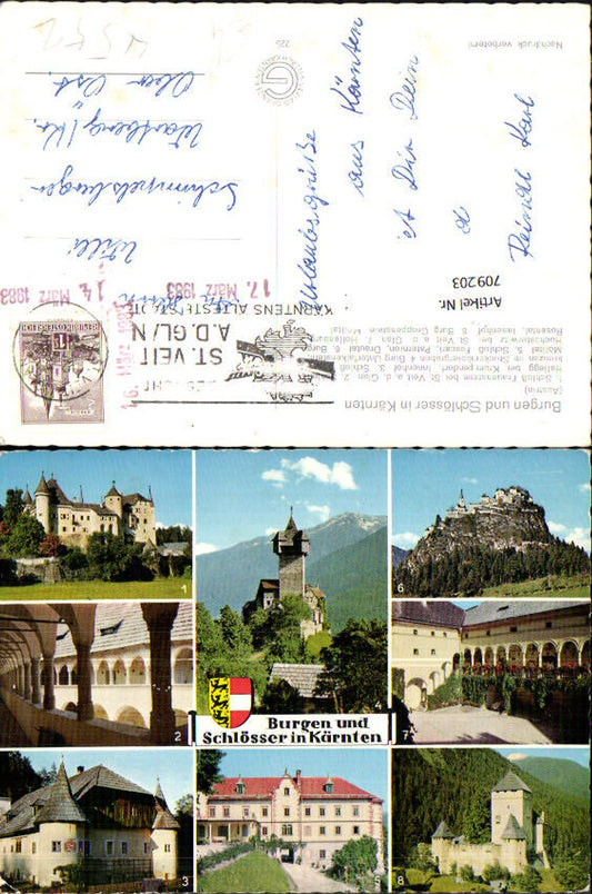 709203 Multi-image AK Frauenstein Castle Foscari Castle Groppenstein Castle