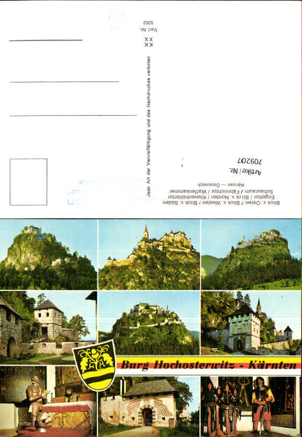 709207 Mehrbild AK Burg Hochosterwitz Engeltor Fähnrichtor Waffenkammer