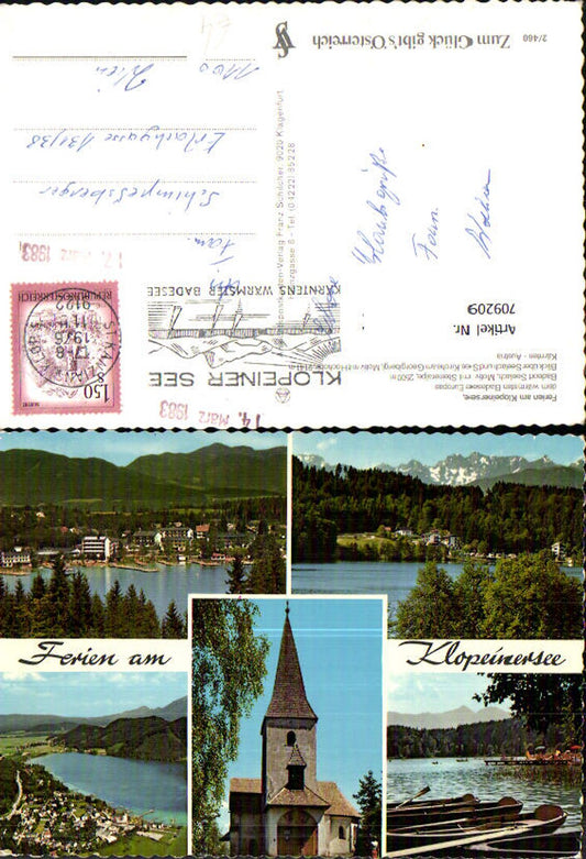709209 Mehrbild AK Klopeinersee Kirche Seelach Georgibergl Hochobir