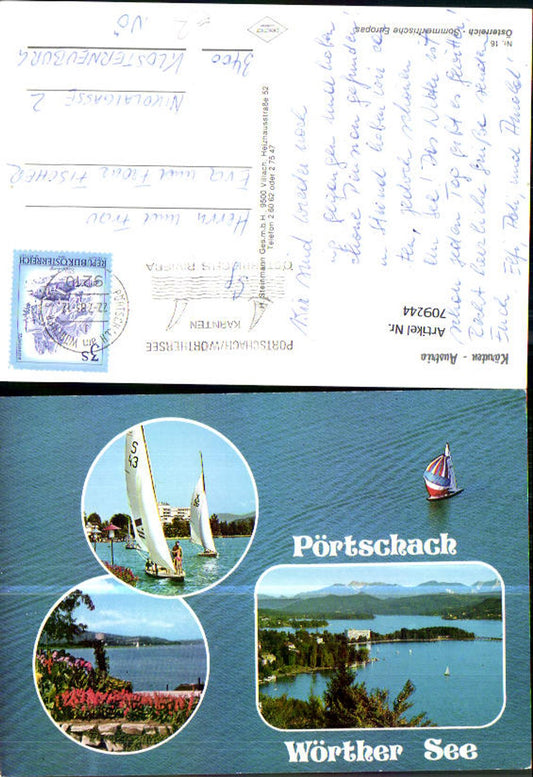 709244 Multi-image AK Pörtschach am Wörthersee Sailing boats