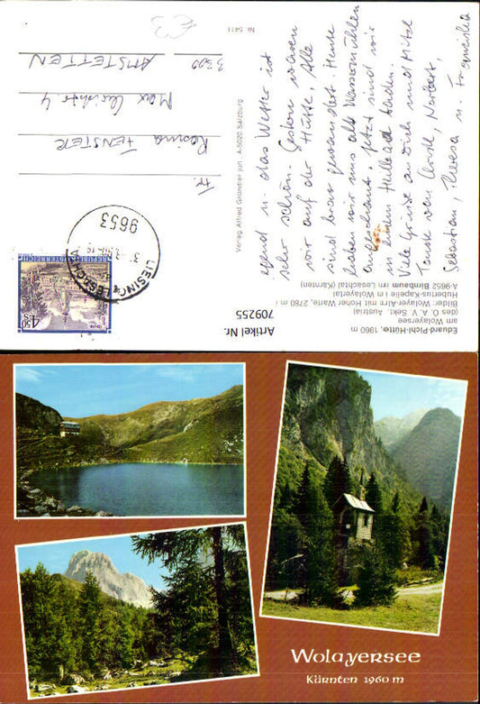 709255 Mehrbild AK Eduard-Pichl-Hütte Wolayersee Birnbaum im Lesachtal Wolayer-Alm