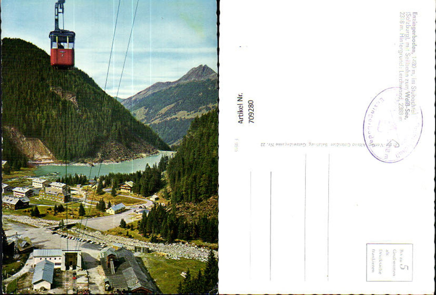 709280 Enzingerboden Stubachtal Weißsee Seilbahn Uttendorf